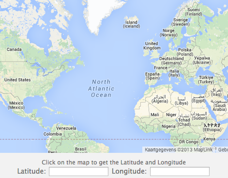 Tool to pick Latitude and Longitude on a map