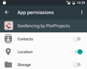 Permissions for an app