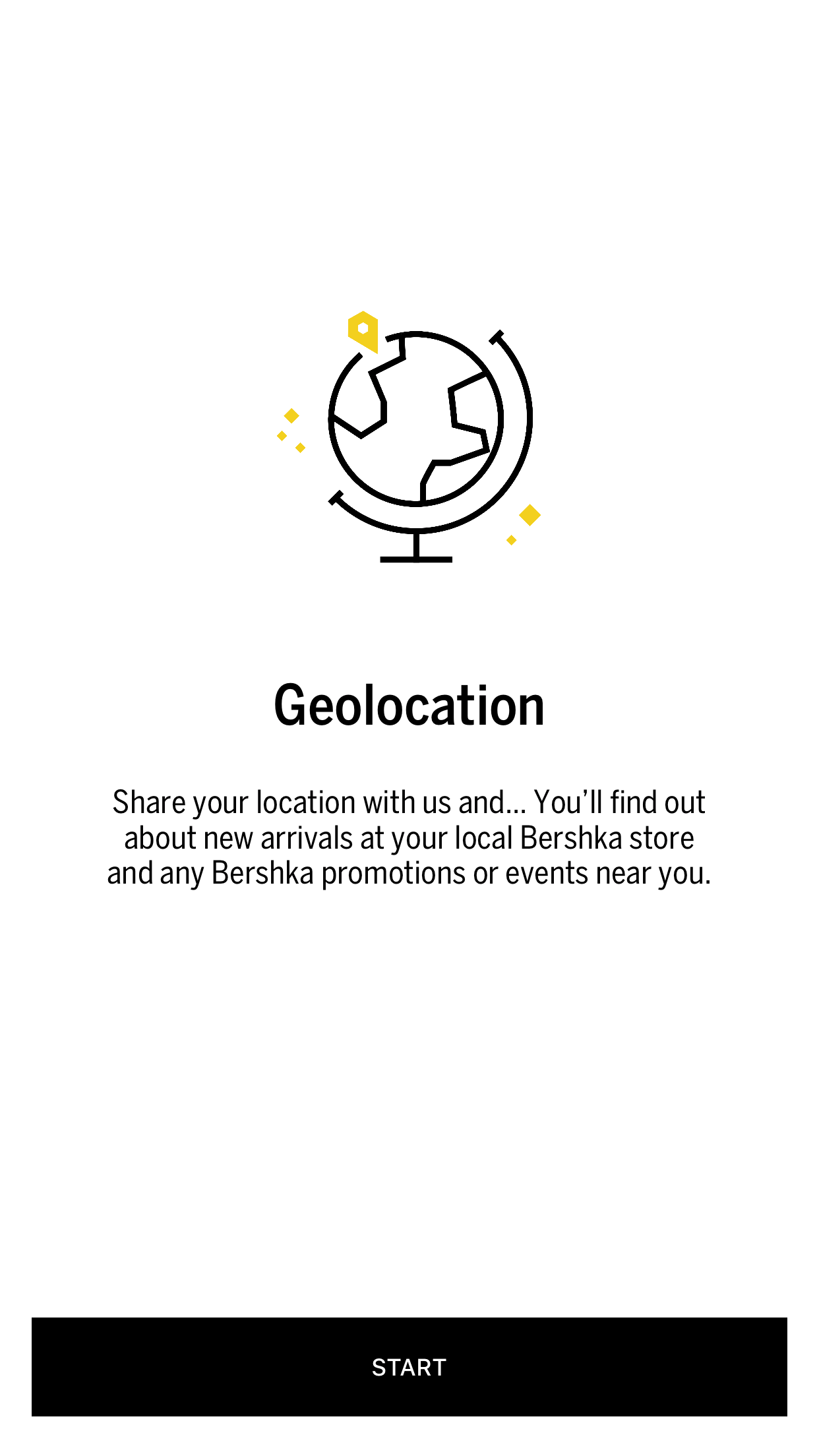 Bershka Mobile App Location Tracking Permission