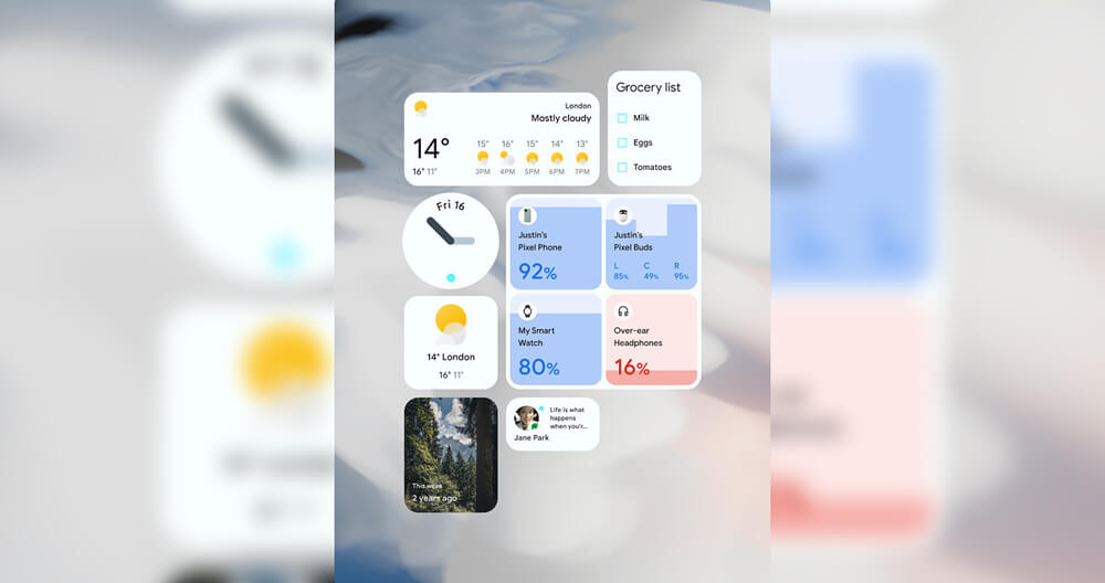 Android 12 redesigned widgets