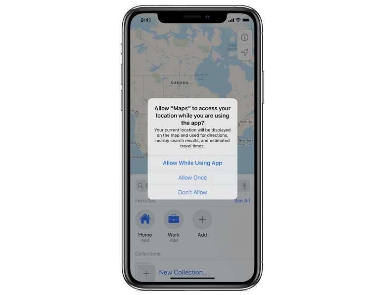 location permissions iPhone iOS